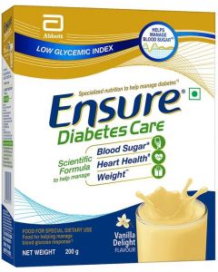 ENSURE Diabetes Care Vanilla 200g Nutrition Drink For Adults (200g, Vanilla Flavored, Box)
