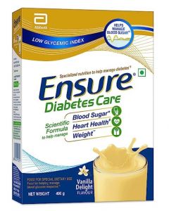 ENSURE Diabetes Care Vanilla 400g Nutrition Drink For Adults (400g, Vanilla Flavored, Box)